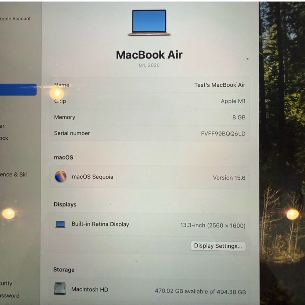 2020 Apple MacBook Air - M1 Rose Gold 13.3 “ - Picture 4 of 14